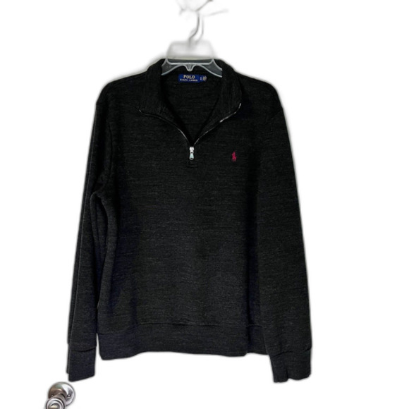 Polo Ralph Lauren Men's Classic Grey Heritage Preppy Gorpcore 1/4 Zip Pullover L - Picture 1 of 6